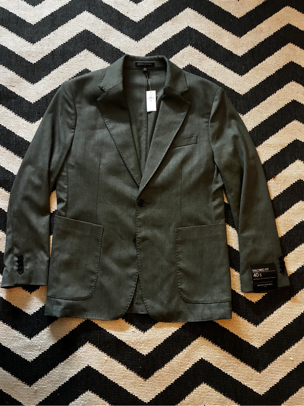 Banana Republic Dark Olive Green Tailored Blazer